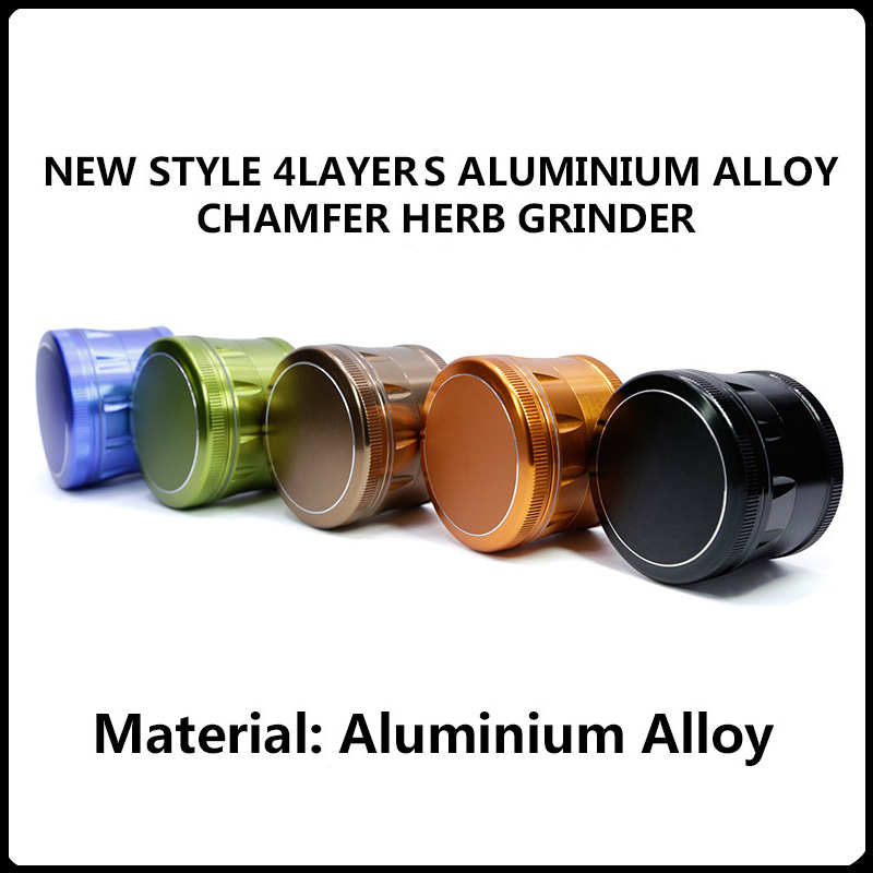 

Aluminium Alloy Chamfer Herb Grinders 63mm 4 Layers Metal VS Sharpstone