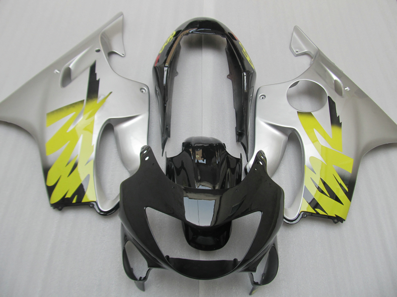 

Customized Injection fairing kits for Honda CBR600 F4 1999 2000 silver black motorcycle fairings set CBR 600 F4 99 00, Same as picture