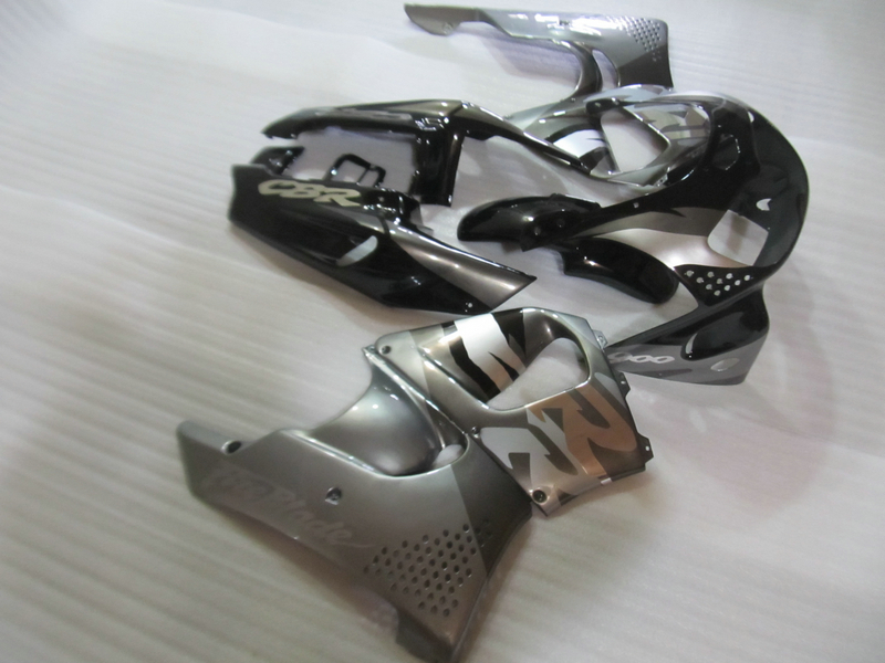 Kit de carénage en plastique de haute qualité pour Honda CBR 900RR 1996 1997 ensemble de carénages noir argenté pour CBR900RR 96 97 OT20