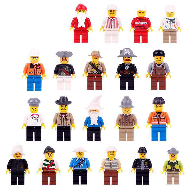 

20pcs lot Kids Building Blocks Bricks Mini Cartoon Multi Roles Figures Doll Toys Small Particles Kids Puzzle Toy Model