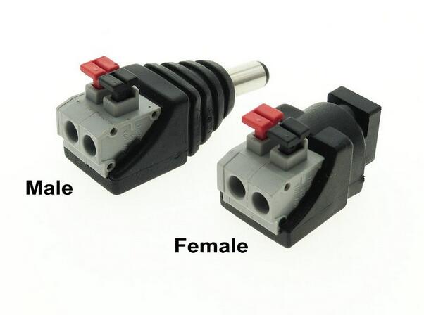 10PCS Female Plug Jack+Male Plug Jack Socket Adapter Connector 5.5*2.5 mm HC