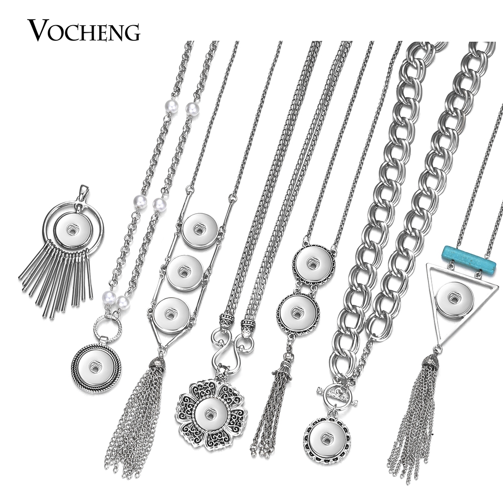 

VOCHENG NOOSA Ginger Snap Charms Necklace for 18mm Snap Button Interchangeable Jewelry NN-637