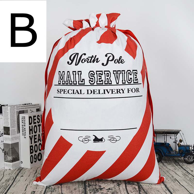 Noël rouge blanc rayé enveloppe toile santa sac Noël cadeau de cordon de serrage sacs enfants bonbons sac décoration intérieure Noël présente des