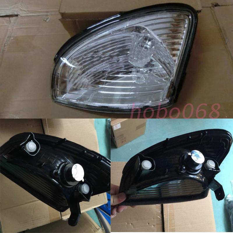 For Lexus LX470 1998-2007 CAR AUTO Front Bumper Corner Turn Signals Lights Corner Lamp NO BULBS WHITE COVER-image-404495819
