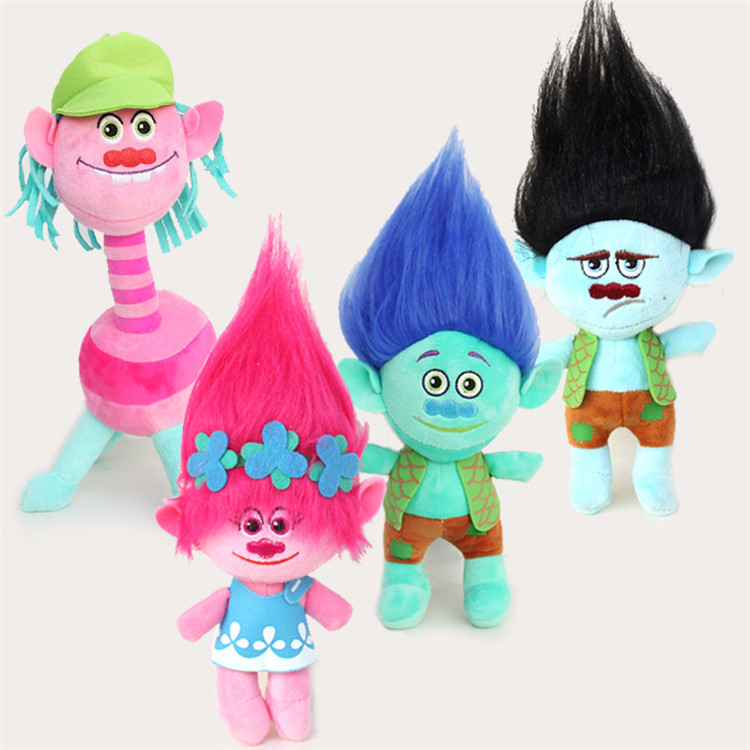 DREAMWORKS TROLLS Jouet Doux caractères DJ SUKI COOPER Guy DIAMOND BRANCH 30 cm