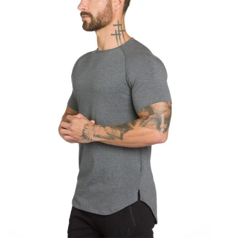 

Designer gym clothes fitness t shirt mens fashion extend hip hop t shirt summer short sleeve t-shirt cotton bodybuilding shark engineers, Black