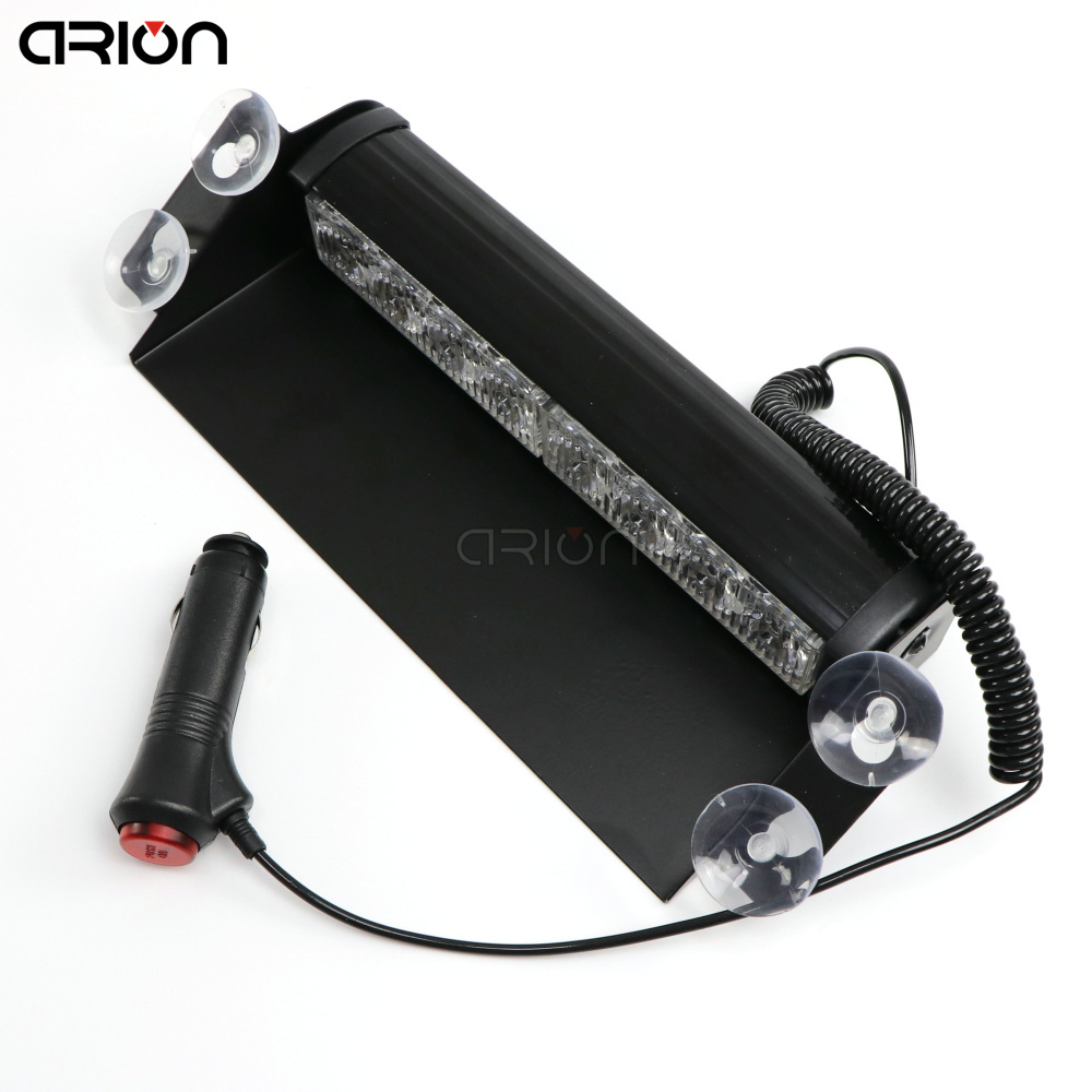 

12 24 Car 8 LED Blue Red Amber White Car Police Strobe Flash Light Dash Emergency Warning 3 Flashing Fog Lights