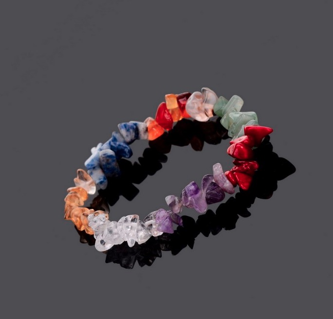 

Beaded Strands Wholesale 12pcs\lot 7 Chakra Bracelet Chakra Stone Bracelets Unisex Yoga Energy Brcelet