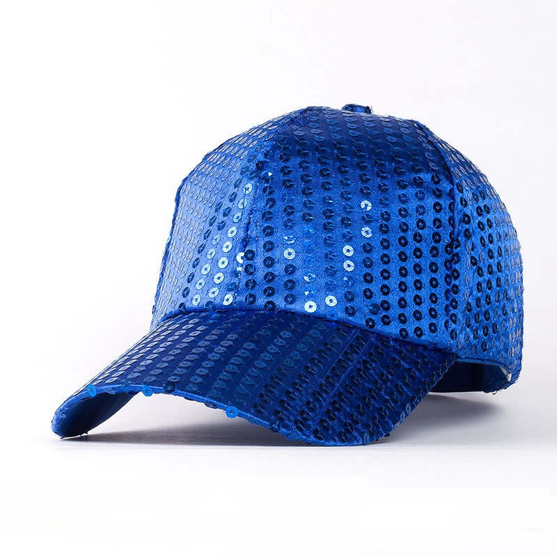 

2017 New Fashion Unisex Sequins Embroidery Baseball Cap Trendy Paillette Curved Brim Hat Women Hip Hop Caps Men Snapback Hats, Blue;gray