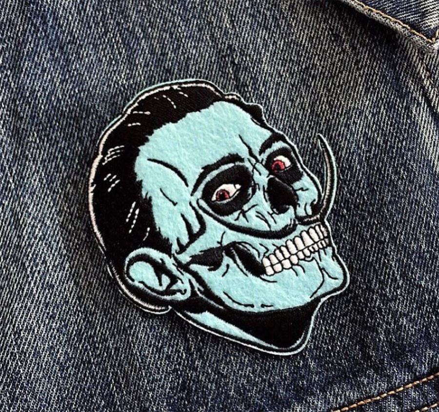

Blue Face Killer MC Front Jacket Vest Embroidered Patch Motorcycle Biker Vest Patch Rock Punk Patch 10 Pcs/ Lot Free Shipping, Black