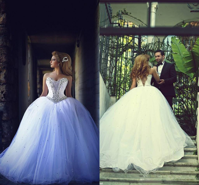 

Luxury Online Ball Gown Formal Wedding Dresses with Rhinestones Beaded Sweetheart Off the Shoulder Wedding Gowns Lace up Back, Silver