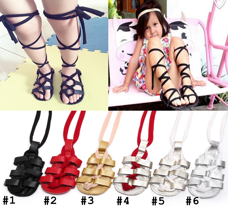Pas de plomb !!! 2017 nouveau bébé mocassins en cuir de vache chaussures fond mou infantile sandales romaines nouveau-né bébé Cross-tie première
