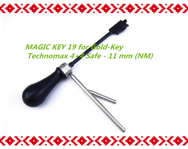 

2019 FREE SHIPPING HIGH QUALITY NEW PRODUCT MAGIC KEY 19 for Gold-Key Technomax 4+4 Safe - 11 mm (NM) master key decoder locksmith tools