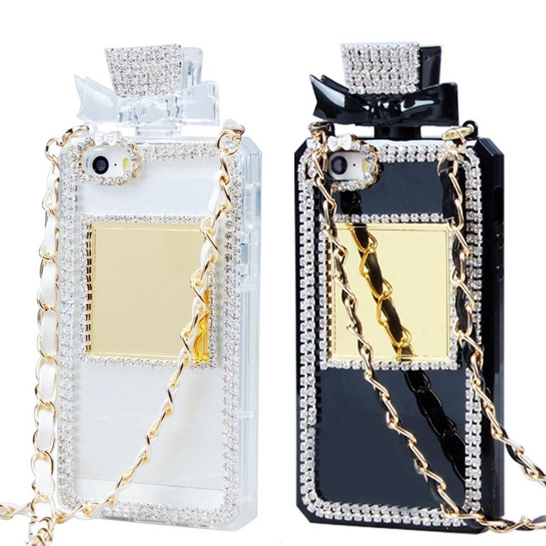 

Perfume Bottle Design Shiny Diamond tpu Soft Phone Case for iphone 6 7 8plus x Xr Xs Max 11 11 Pro 12 12 Pro Max samsung S20 Note 20, White