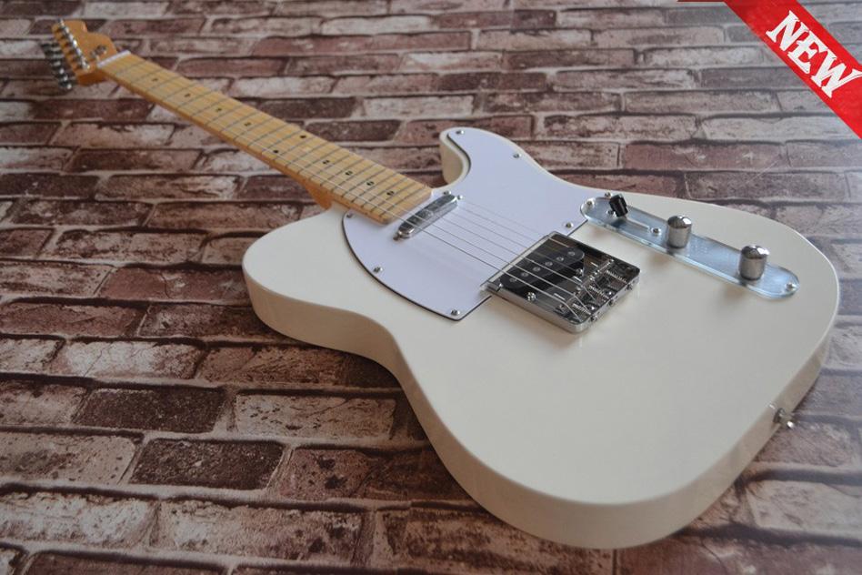 

One neck (No Scarf) ! TELE solid body Guitars Telecaster White color OEM Electric Guitar in stock