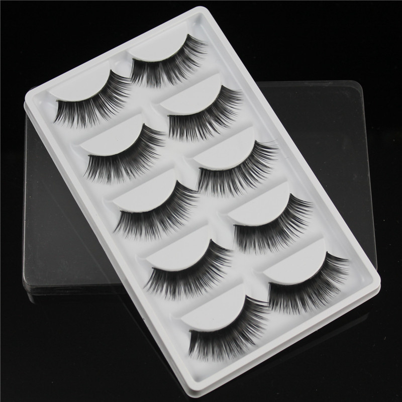 False Eyelashes Cross Thick Natural Fake Eye Lashes Professional Makeup Tips Bigeye Long False Eye Lashes-image-396945351