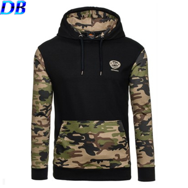 Gros-QA Camo Hoodies Automne 2016 Hommes Sportwear Pulls Confortable Casual Hip Hop Sweat Plus La Taille