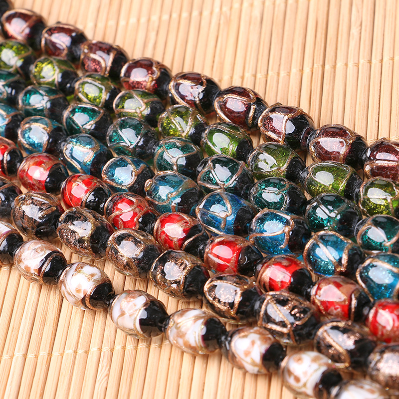 

20pcs/lot 12x18mm Oval Shape Lampwork Beads Charm Loose Spacer Beads for Jewelry Bracelet Necklace Making