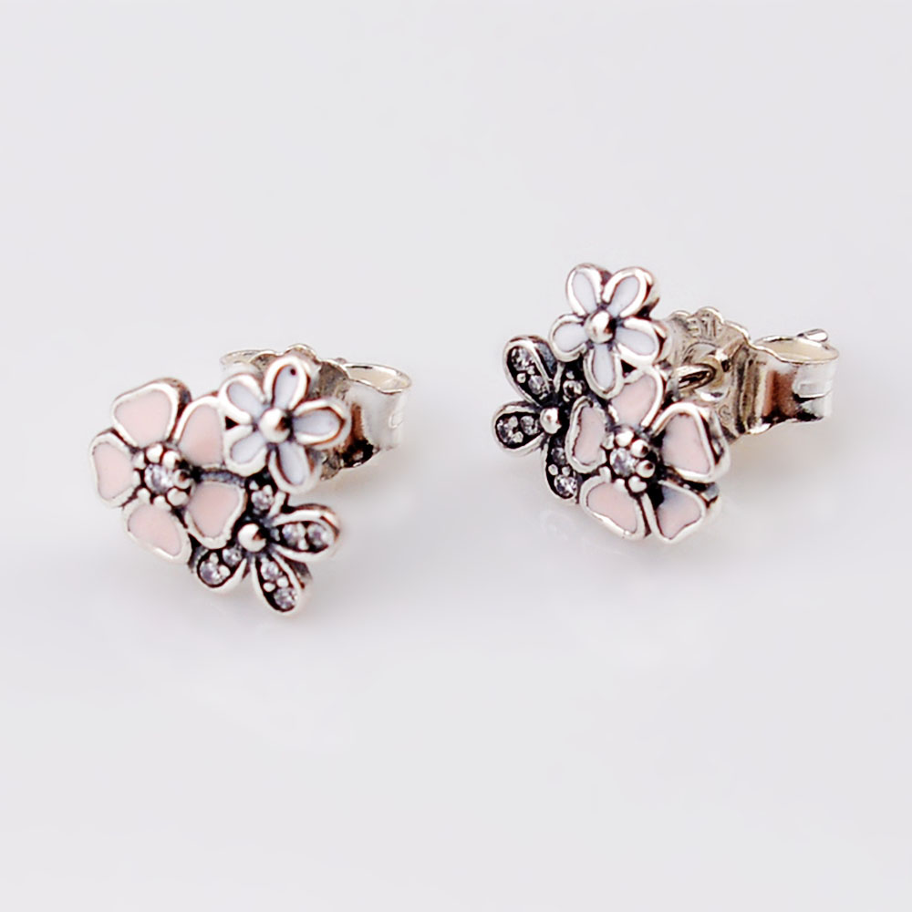 Equilibrio Pintado a Mano Plateado Plata Pendientes De Abeja Y Flor Gota