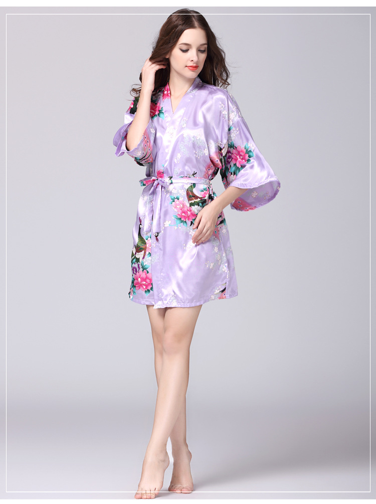 fake silk robe