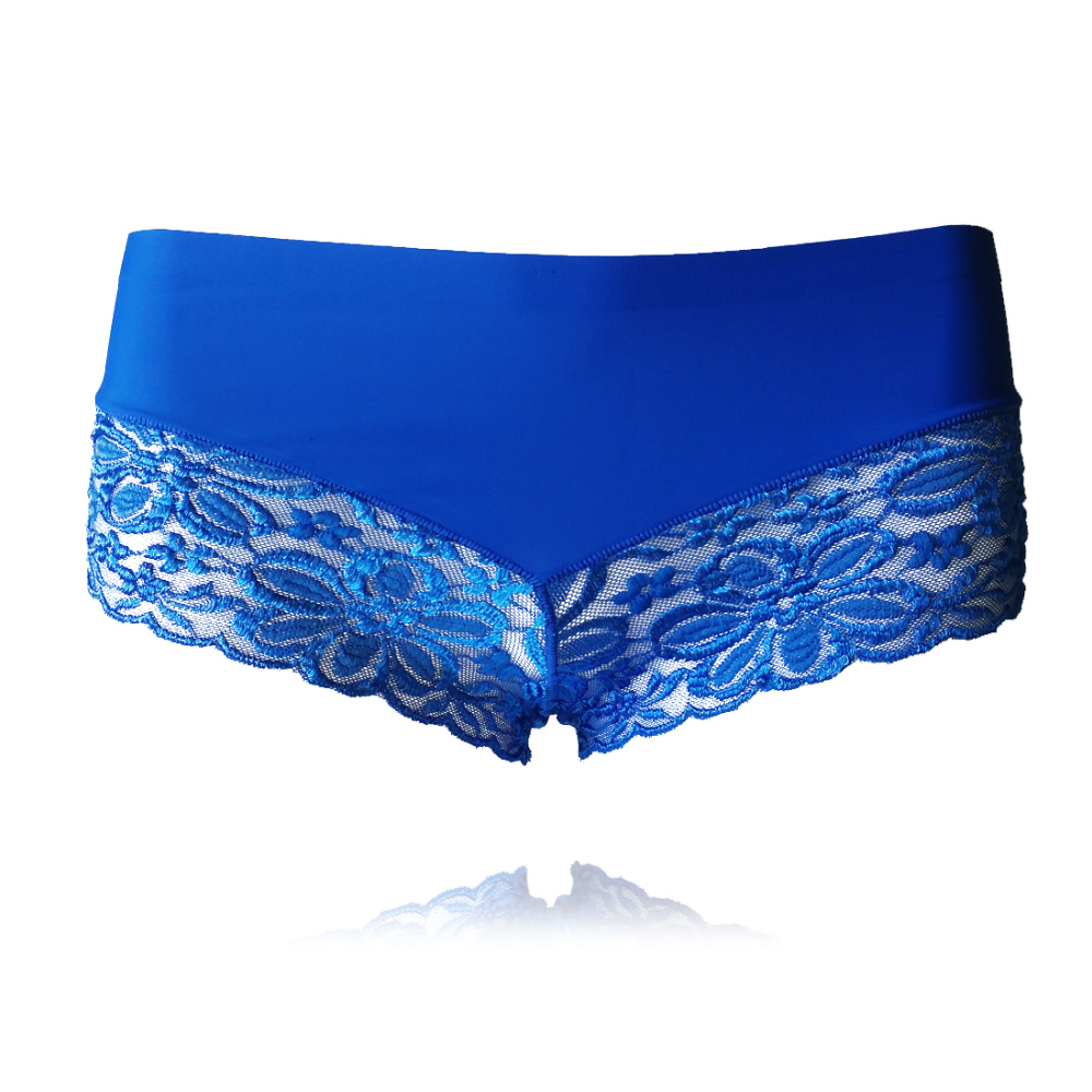 

one-piece Women ice silk Panties Seamless thin Underwear female Briefs lace Intimates bragas de mujeres la ropa interior 7colors 9002, White