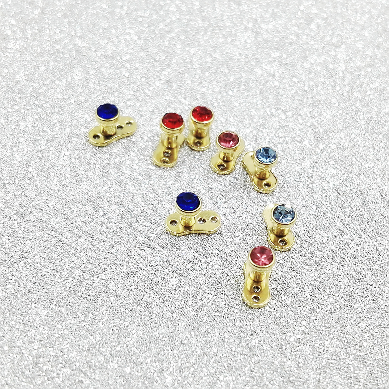 

50pcs/lot Skin implantation jewelry Invisible piercing Titanium Dermal Anchor Top Gems Micro Dermal Head Surfaces