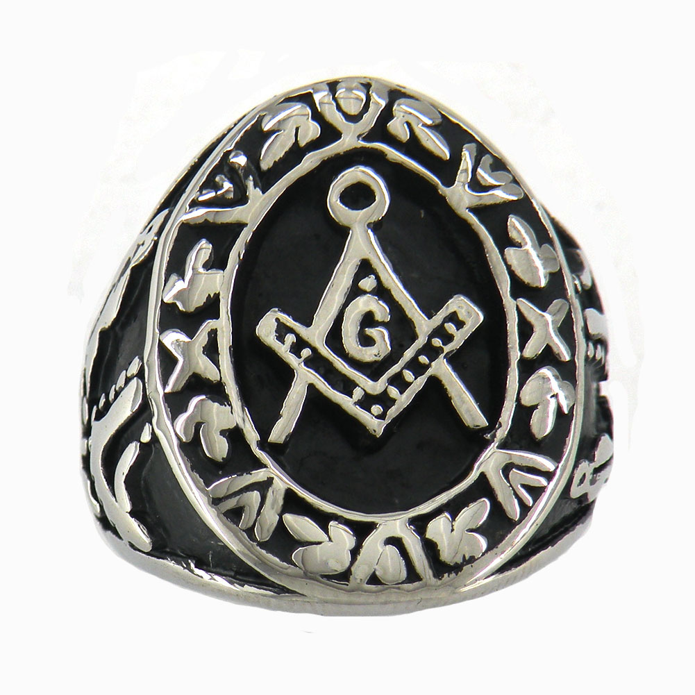 

FANSSTEEL stainless steel mens or wemens jewelry free masonary blue lodge MASTER MASON MASONIC ring brothers sisters gift 9w74