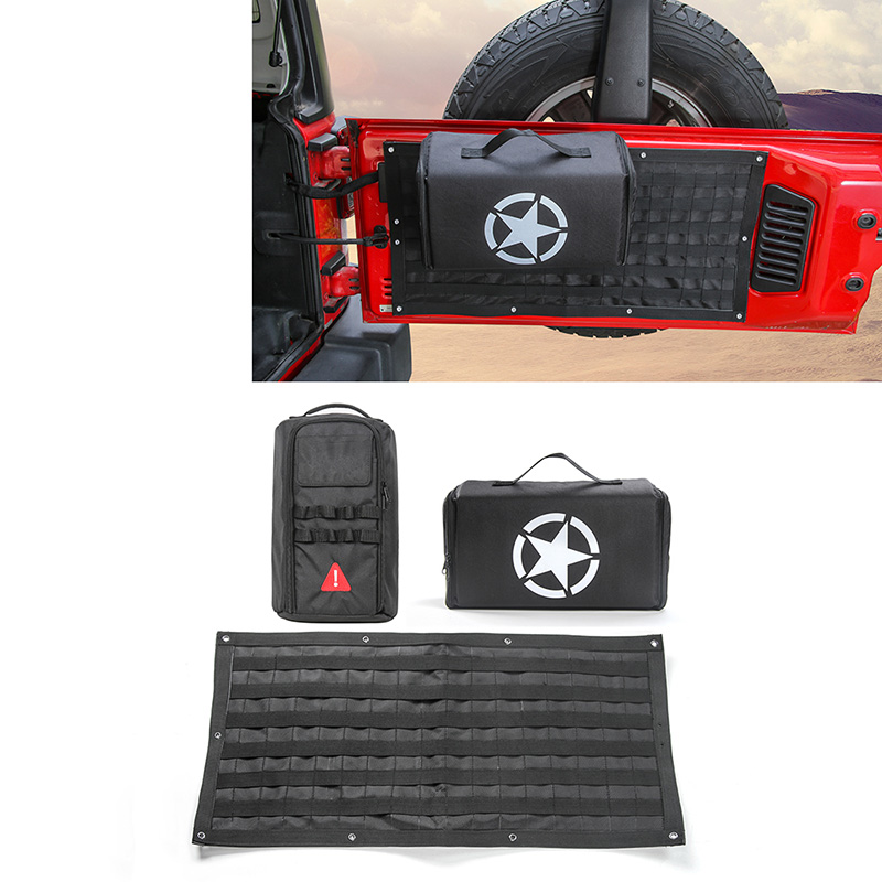 

Car Styling Tailgate Storage Bag/Camping Mat /Vehicle repair tool kit Set Auto Interior Accessories Fit For Jeep Wrangler 2007-2017