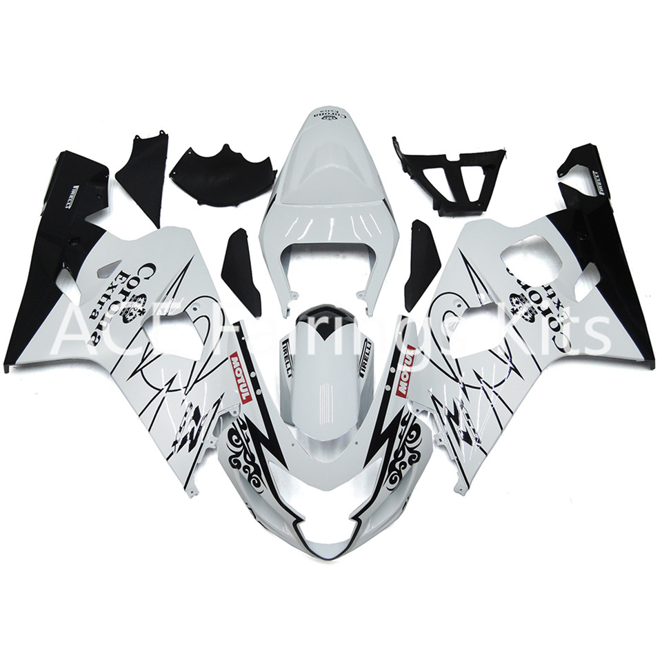 

3 free gifts New Suzuki GSXR600 GSXR750 K4 K5 04 05 2004 2005 Injection ABS Plastic Motorcycle Fairing beautiful white black v77