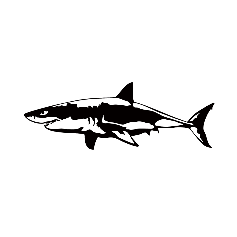 Great White Shark Vinyl Decal Car Window Bumper Sticker Fish Jaws Car Accessories Jdm-image-396338169