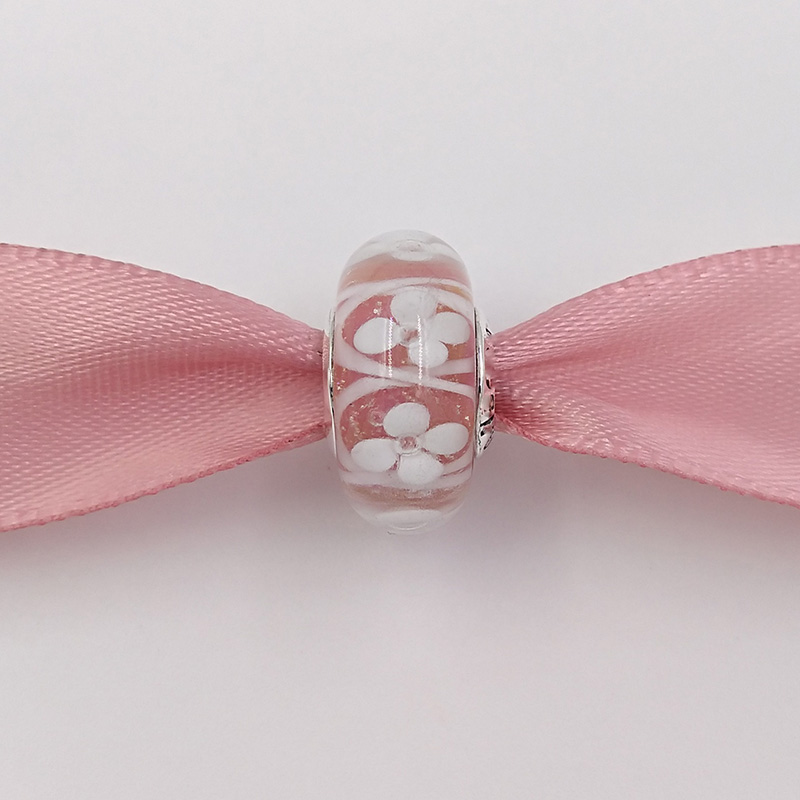 

Andy Jewel 925 Sterling Silver Beads Handmade Lampwork Pink Field Of Flowers Charms Fits European Pandora Style Jewelry Bracelets & Necklace Murano 791665