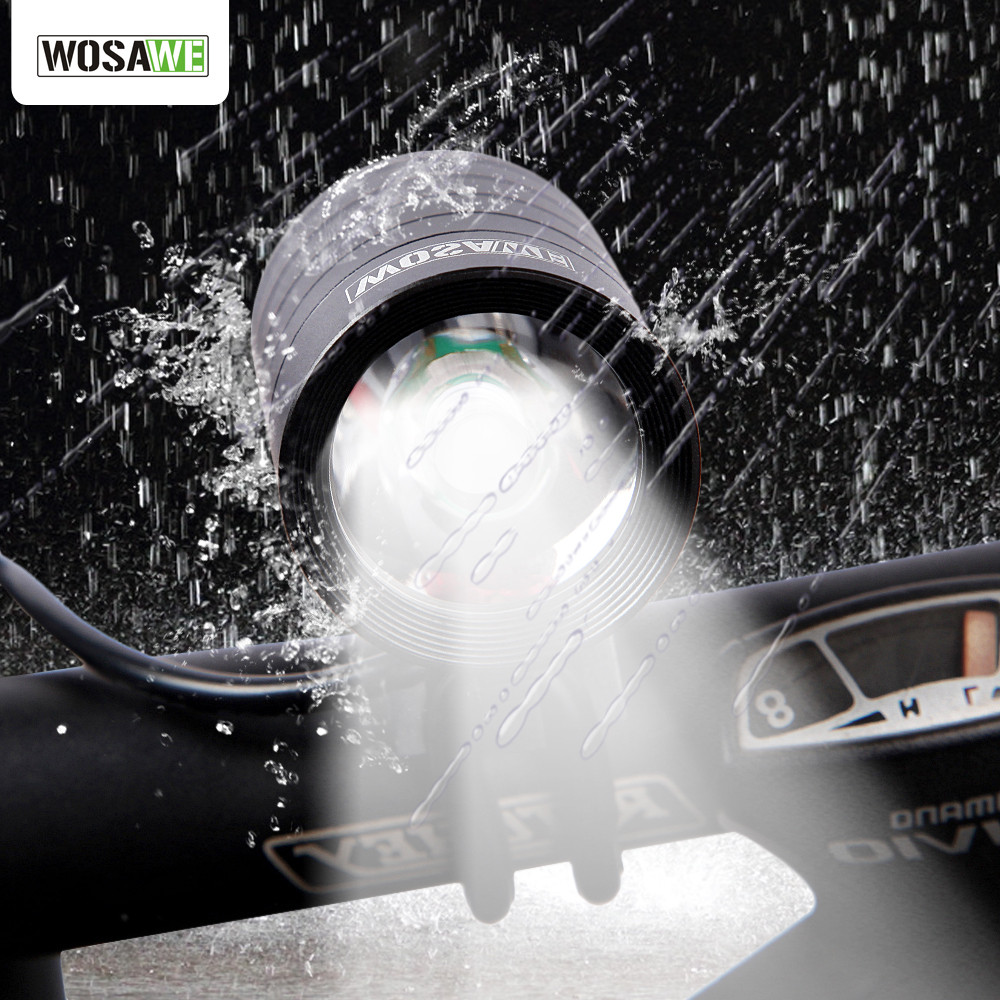 

WOSAWE 1200 Lumen XMK T6 Bicycle Lights Lamp Waterproof LED Cycling Bike Bicycle Front Light flashlight With USB + DV Cable BCD-002