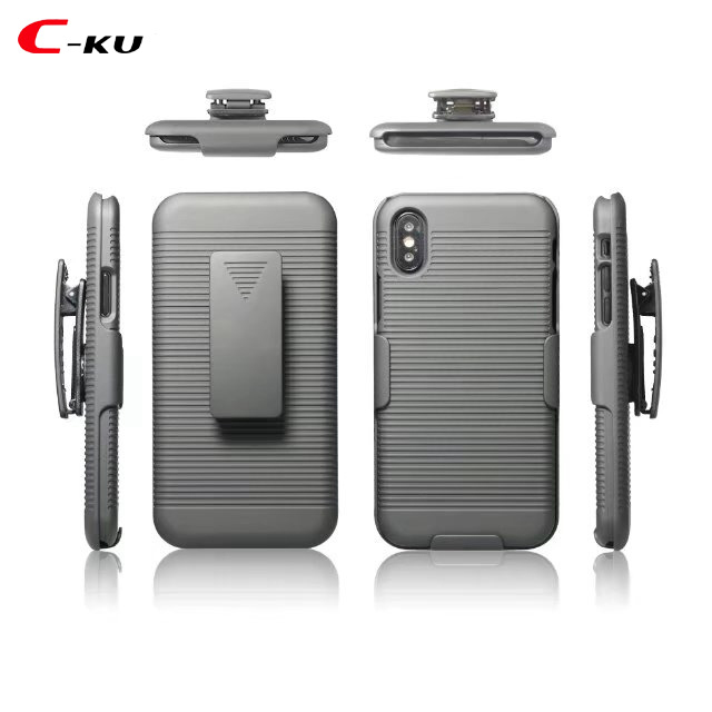 

360 Degree Rotating Armor Hard PC Case For Iphone X Samsung Galaxy NOTE 8 Note8 Hybrid Holster Shockproof Clip Belt Stand Skin Cover 1pcs