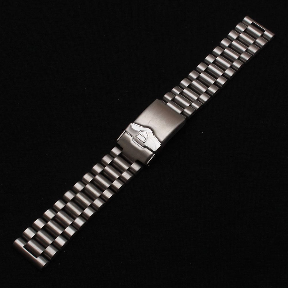 Nouveaux bracelets de montre en métal en acier inoxydable non poli 316L bracelets de sécurité fermoir de déploiement boucle mat bracelets de mont