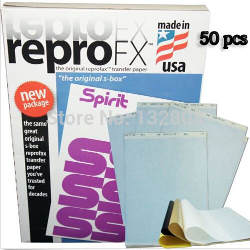

Wholesale-A4 size Free Shipping 50 sheets Top Spirit Master Tattoo Thermal Stencil Tattoo Transfer Paper free shipping