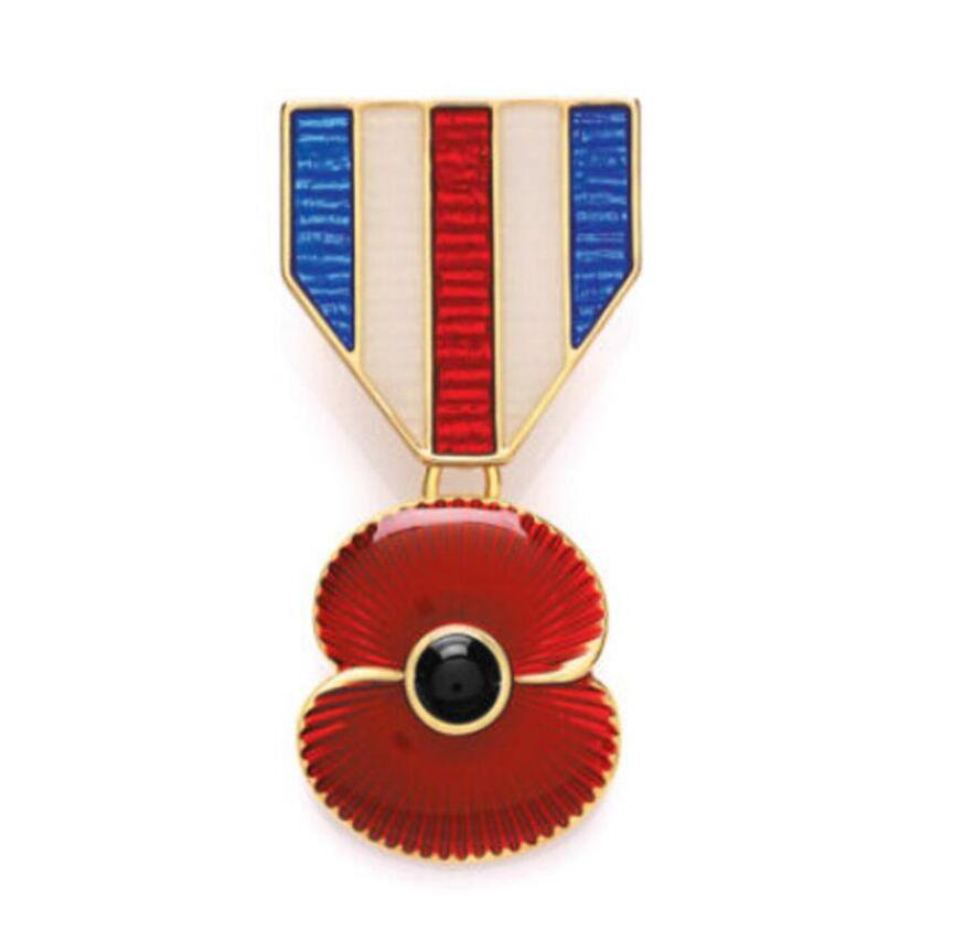 

Gold Plated Red Emerald Brooch Badge Pins UK Remembrance Day Gifts