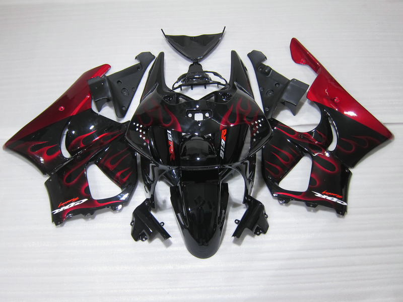 

Fairing kit for Honda CBR919RR 98 99 red flames black motorcycle fairings set CBR 900RR 1998 1999 OT02, Same as picture