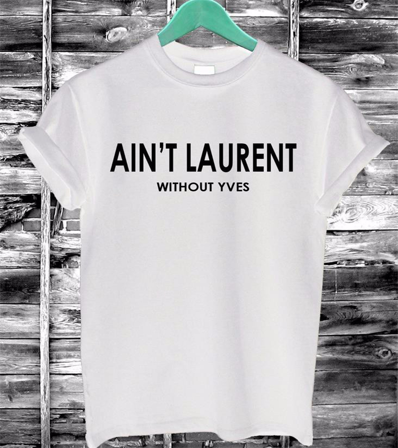 

Wholesale- 2016 Summer Women Tshirt AIN'T Letters Print Cotton Casual Funny T-Shirt Black White Short Sleeve Slim Sexy T Shirt F4203-66