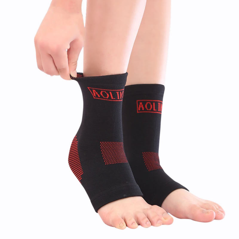 

Wholesale- AOLIKES Running Basketball Nylon Super Elastic Fitness Ankle Breathable Ankle Support Protect Mountaineering Brace, Black