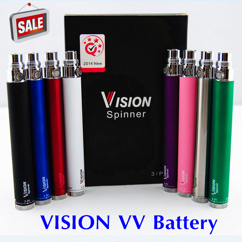 

Vision Spinner Batteries 3.3V - 4.8V Variable Voltage V1 Battery 510 Thread 650mAh 900mAh 1100mAh 1300mAh eGo C Twist E Cigarette