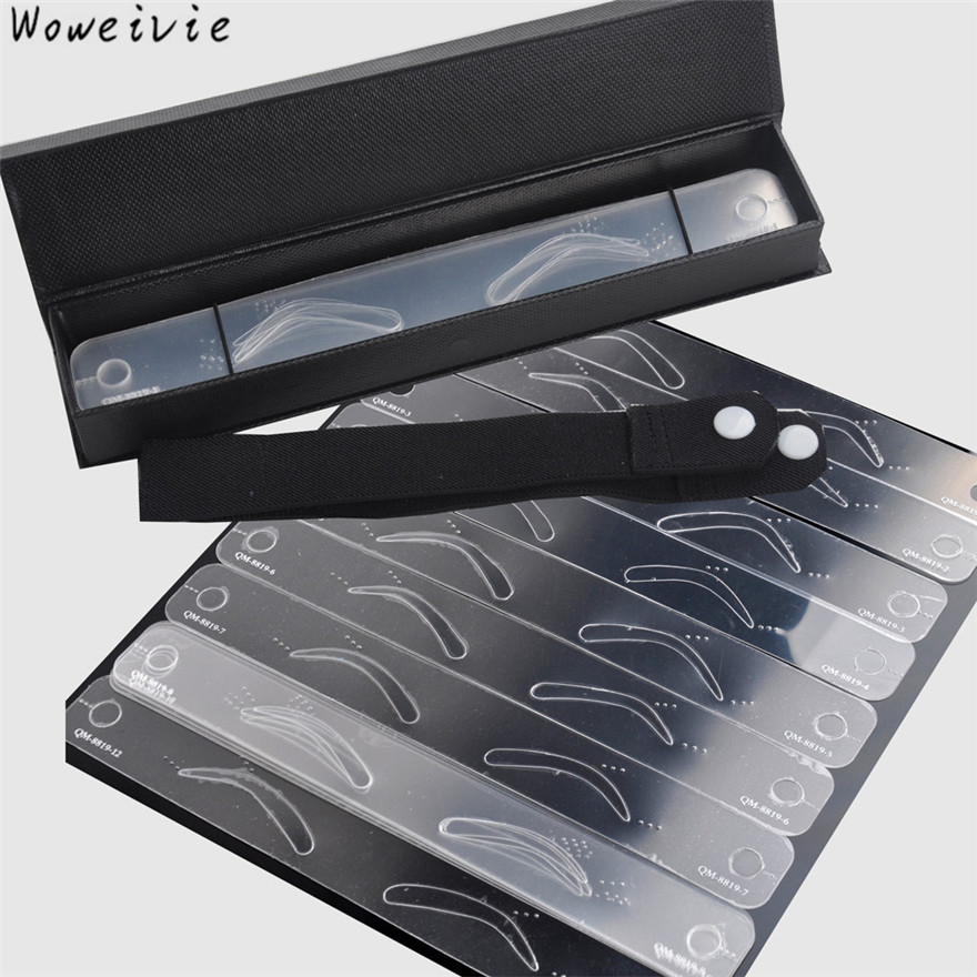 Wholesale- High Quality Microblading Training Permanent Makeup Supplies Eyebrow Shaping Stencils Card Free Shipping
