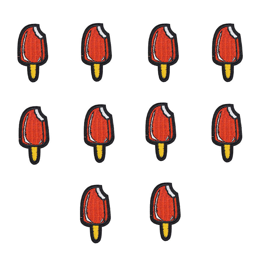 

10PCS patches for clothing applique iron on patch iron-on ice cream embroidered patch sewing supplies accessories badge stickers on clothes