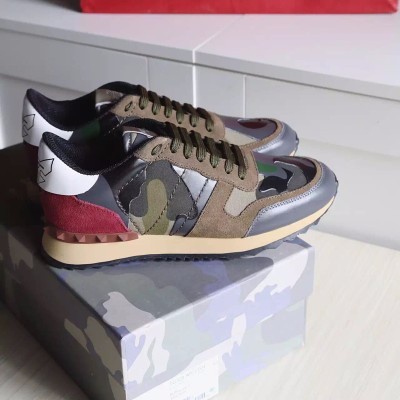 

original box]Fashion Lover Designer Rock Stud Sneaker Shoes Women,Men Fashion Casual Shoes Rock Runner Trainer Flats Shoes Size 36-46, Black