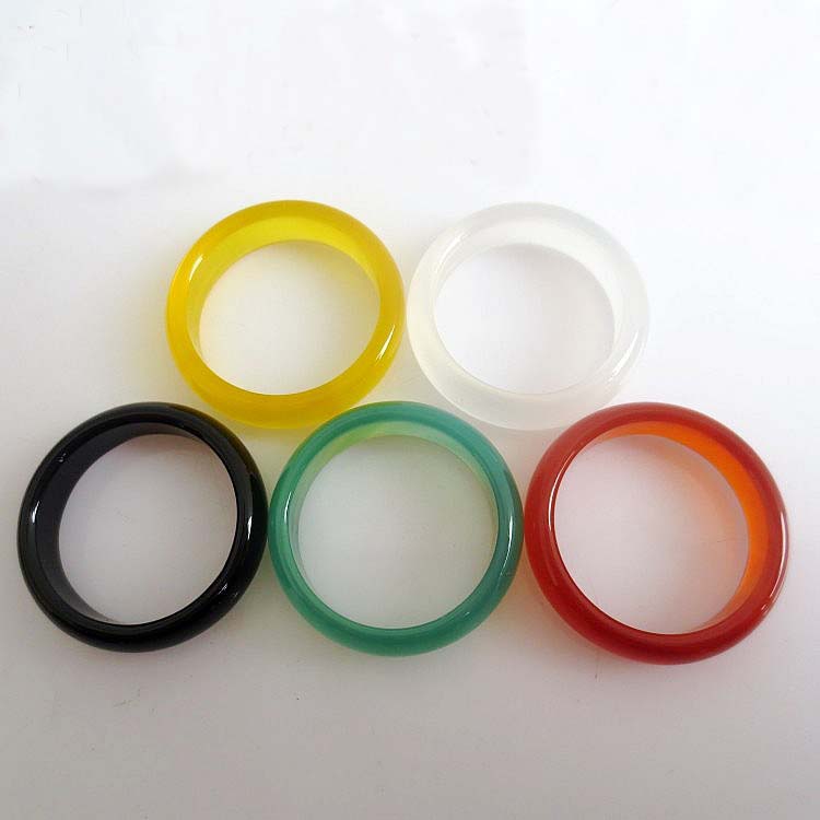 

Jade Band Rings Hot Sale 5mm Agate finger ring for Women Men Fashion Jewelry Wholesale Free Shipping 00