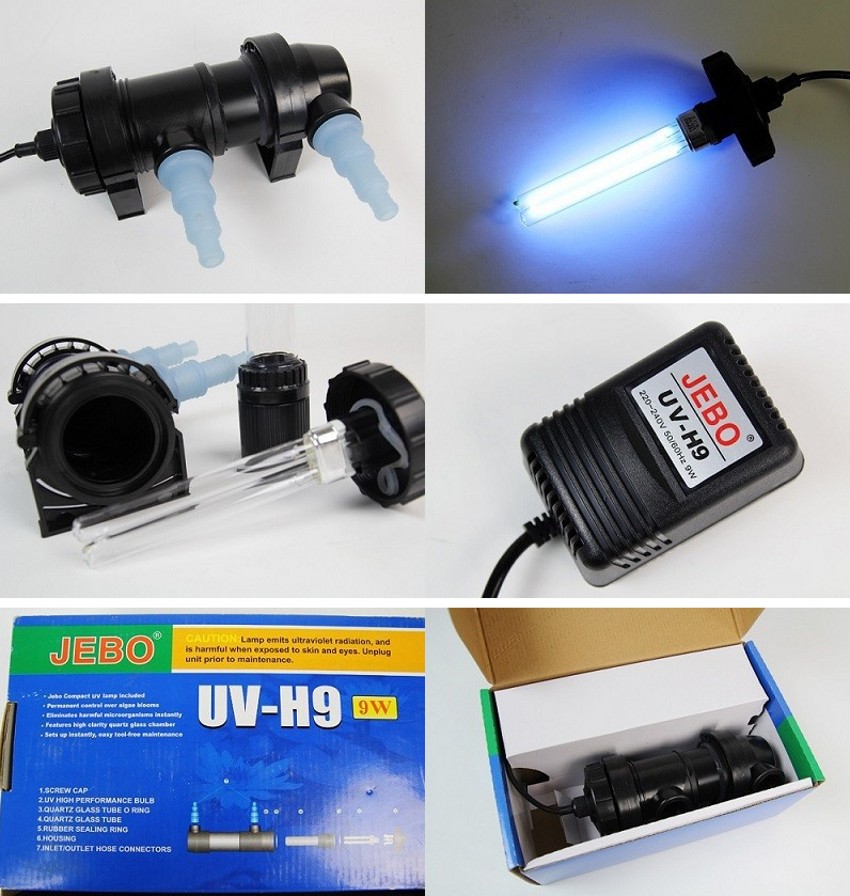 

Wholesale-JEBO 5W~36W Wattage UV Sterilizer Lamp Light Ultraviolet Filter Clarifier Water Cleaner For Aquarium Pond Coral Koi Fish Tank