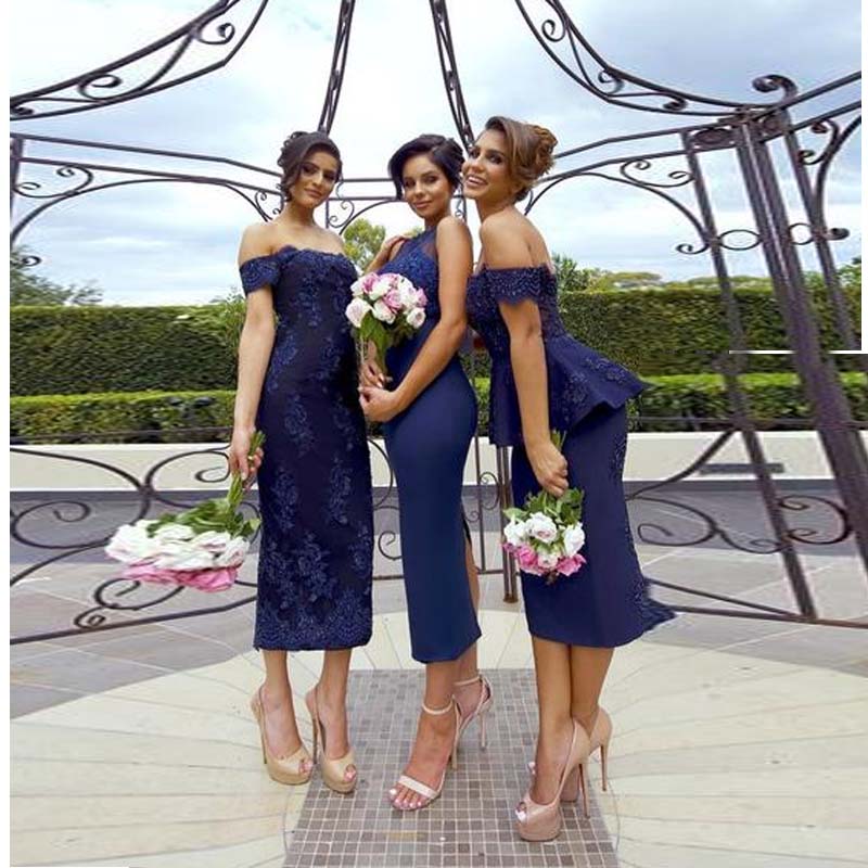 lavender tea length bridesmaid dresses