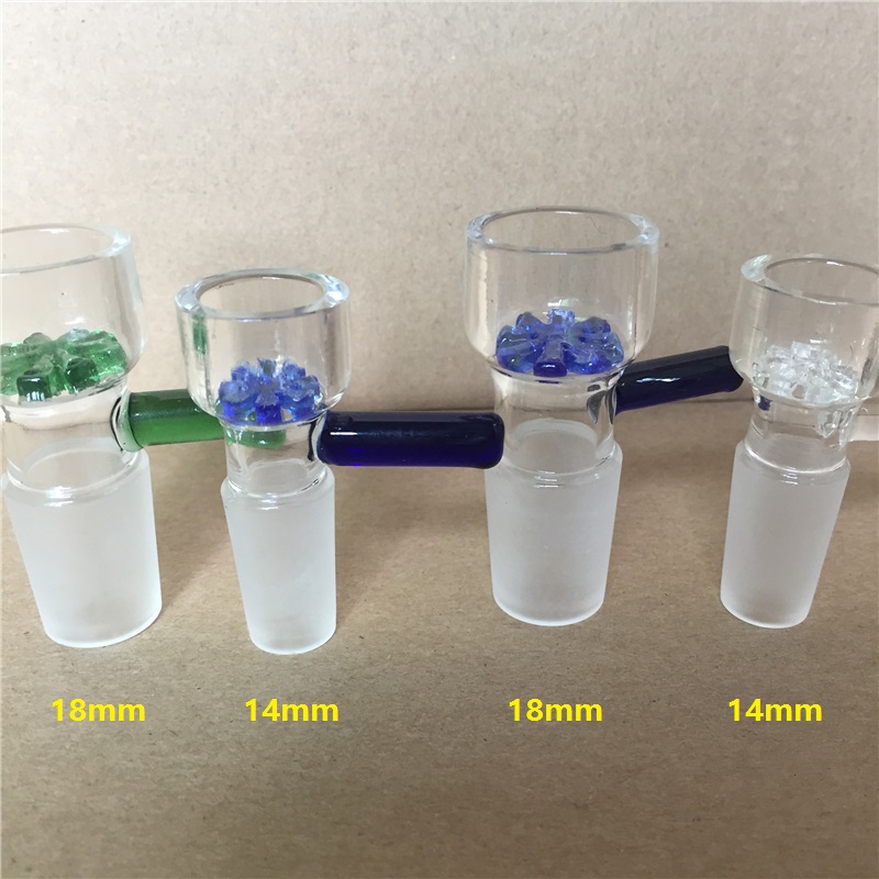 

14mm 18mm Snowflake Filter Glass Bowls for Glass Water Pipes and Bongs Ash Glass Hookah Bowl Oil Rigs
