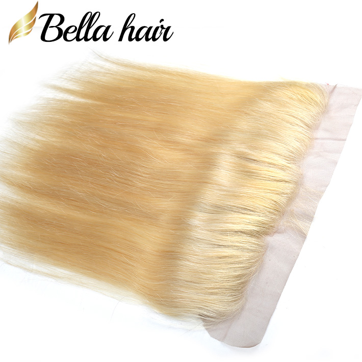 

Bella Hair® 10A #613 Blonde Frontal Closure With Baby Hair Straight Brazilian Remy Human Hair Lace Closure 13*4 Lace Ear to Ear