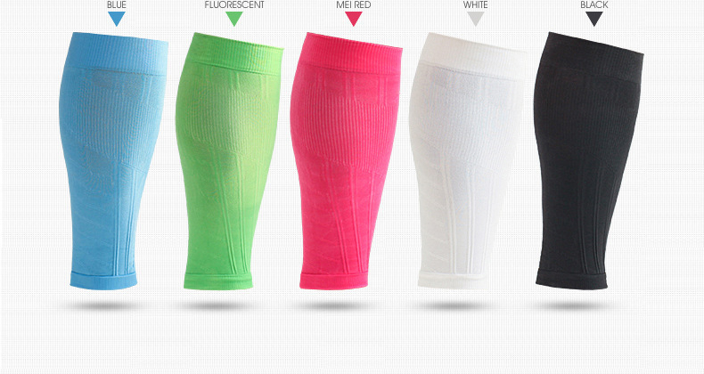 

Solid Color Mens Womens Night Running Compression Socks Leg Pressure Calf Sock for Outdoor Sports Basketball Soccer Free Shipping, White