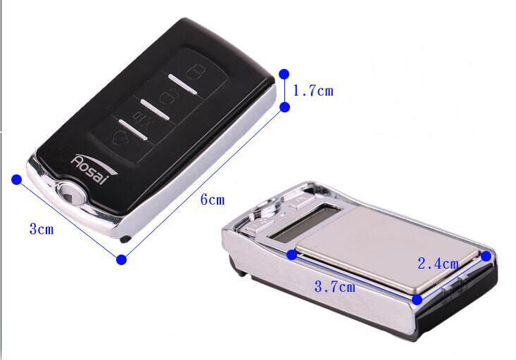 

100g/200g x 0.01g Portable Mini Electronic Digital Car Key Scales Pocket Jewelry Weight Balance Digital Scale